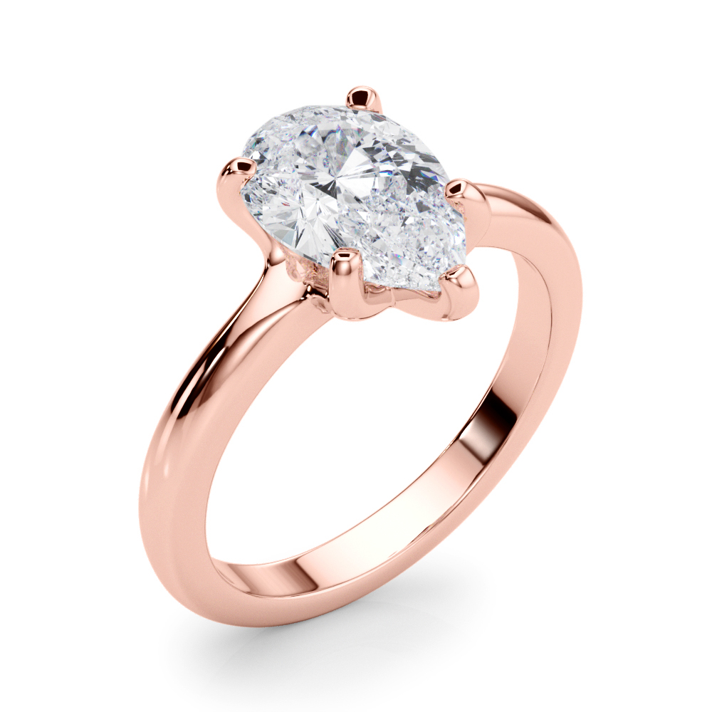 The Sylvia Solitaire Engagement Ring, angled view