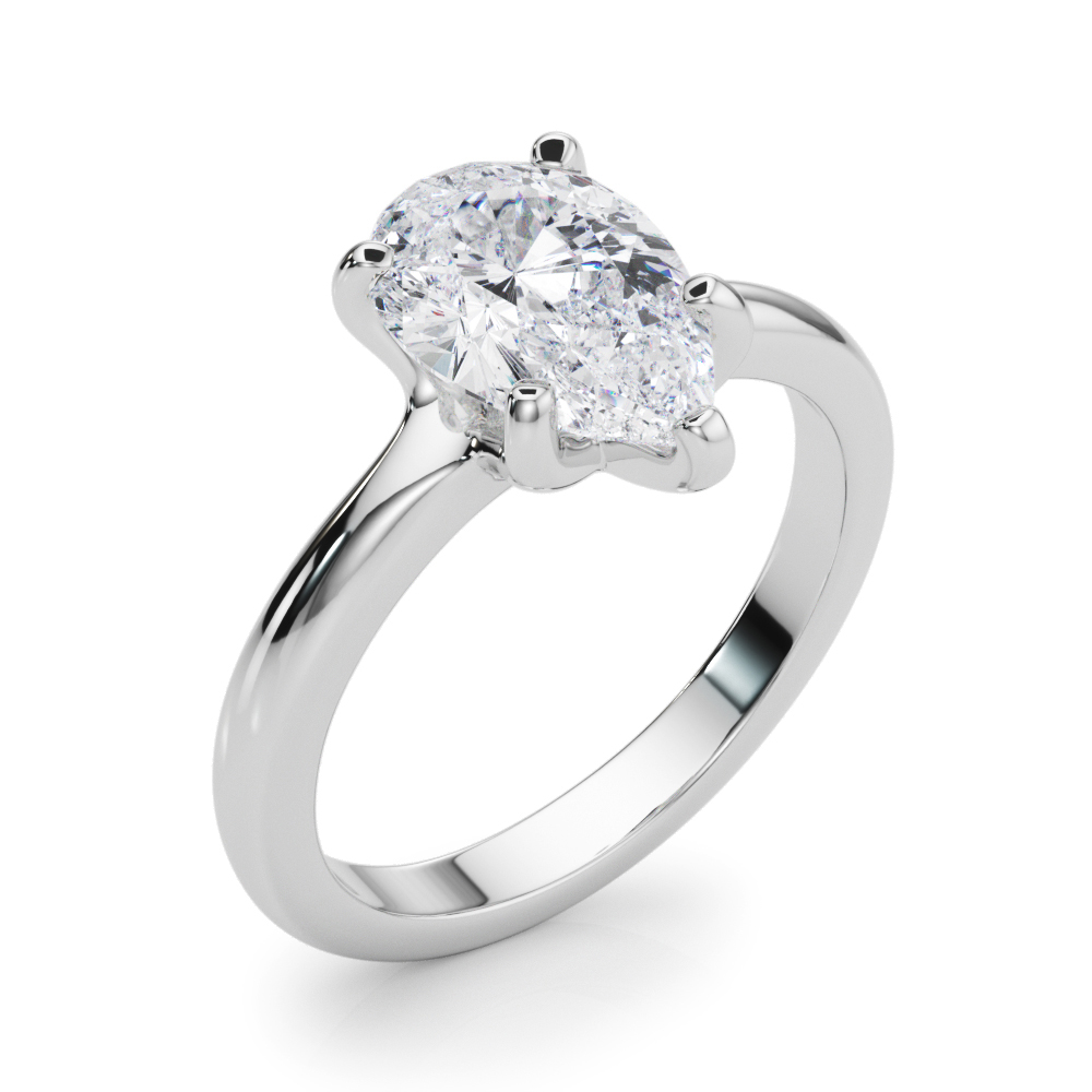 The Sylvia Solitaire Engagement Ring, angled view