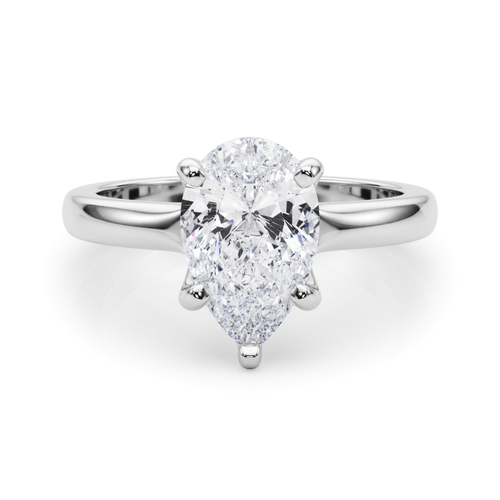 The Sylvia Solitaire Engagement Ring, set view